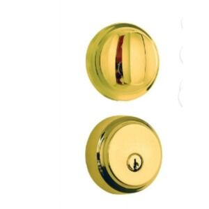 Brinks Polished Brass Push Pull‎ Rotate Deadbolt Steel Door Security Lock